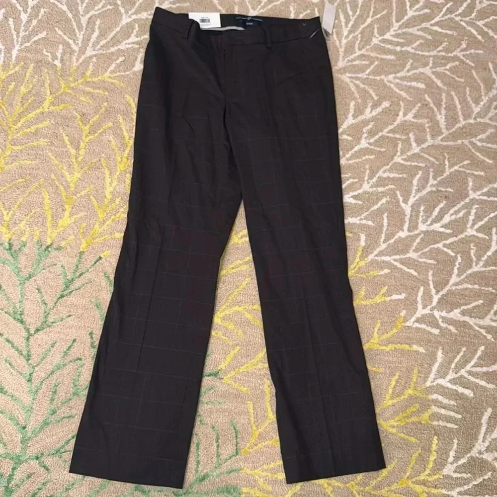 Gap straight stretch, checkered work pants ￼NWT 8